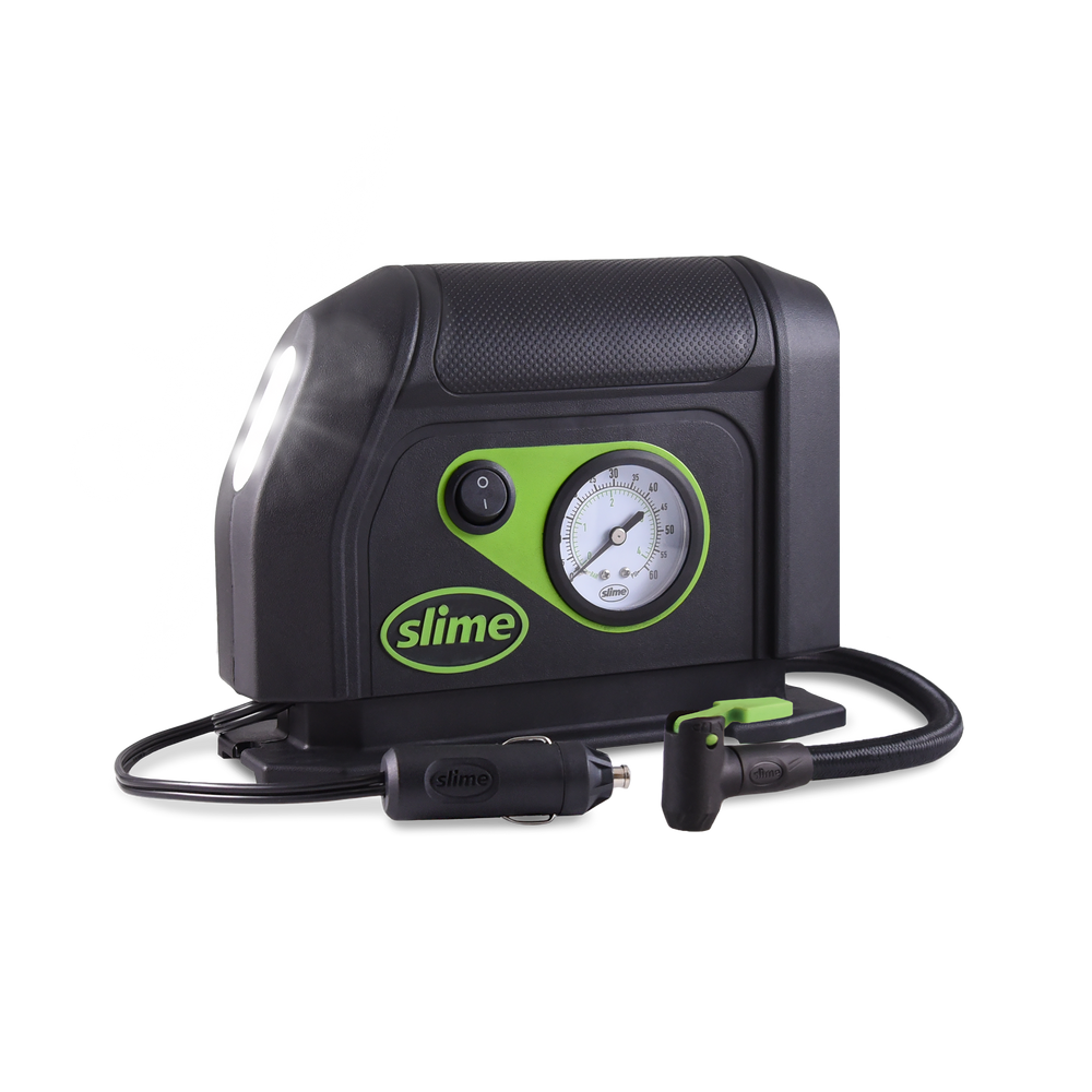 Slime 40050 compact 12V tire inflator with analog gauge